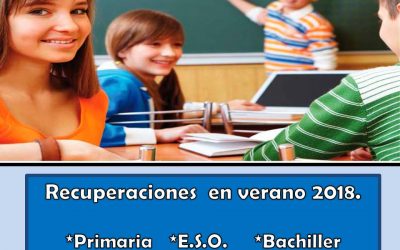 Recuperaciones en Verano 2018